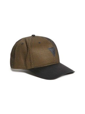 Olive Guess Tyler Mesh Triangle Baseball Men's Hats | 7236-YNMVZ