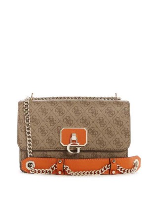 Orange Guess Alisa Convertible Women's Crossbodies | 1853-KTVBE