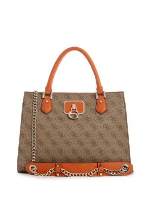 Orange Guess Alisa Girlfriend Women's Satchels | 2516-URVDC