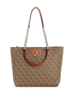 Orange Guess Alisa Society Women's Totes | 9620-TNCPG