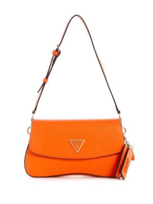 Orange Guess Cordelia Flap Women's Shoulder Bags | 0891-PBDGY