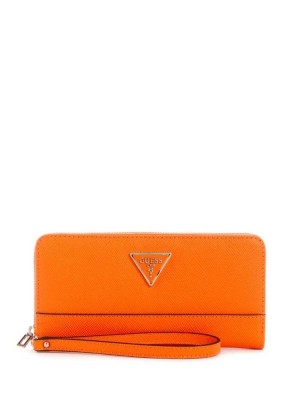 Orange Guess Cordelia Zip-Around Women's Wallets | 8394-DBMCJ