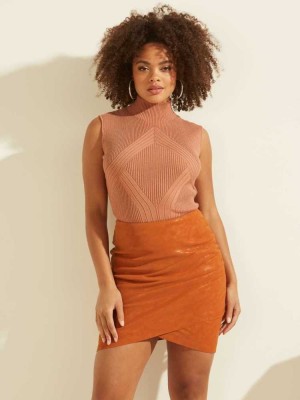 Orange Guess Flora Women's Sweaters | 7058-DMZQR