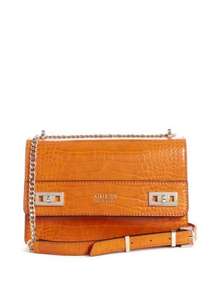 Orange Guess Katey Convertible Women's Crossbodies | 8451-OKHQM
