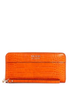 Orange Guess Katey Zip-Around Women's Crossbodies | 7835-EOUXQ