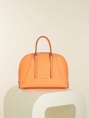 Orange Guess Lady Luxe Dome Women's Satchels | 2175-UJPVW