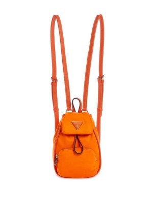 Orange Guess Little Bay Mini Women's Backpacks | 2371-XPDLJ