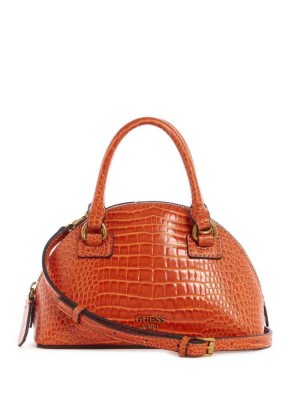 Orange Guess Shilah Small Dome Women's Crossbodies | 0583-BJTSE