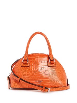 Orange Guess Shilah Small Dome Women's Crossbodies | 4218-HTPLF