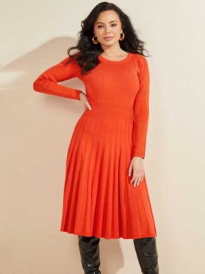 Orange Guess Wavelength Women's Dresses | 2983-XEYPW
