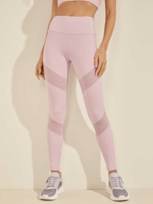 Pink Guess Cora Women's Leggings | 3642-MBHXW