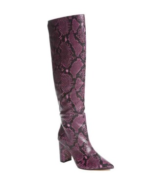 Pink Guess Ladie Snake Women's Boots | 1256-AVTLH