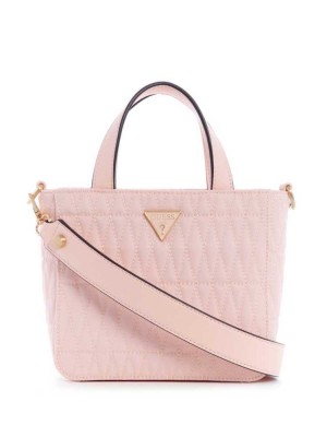 Pink Guess Layla Nylon Mini Women's Totes | 1498-XJUTV