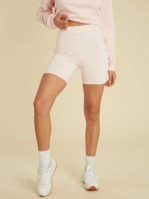 Pink Guess Originals Kit Biker Women's Shorts | 9081-NWDQV