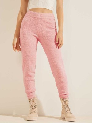 Pink Multicolor Guess Reeda Lurex Boucle Women's Joggers | 4058-CAJIY