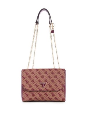 Purple Guess Cordelia Logo Convertible Women's Crossbodies | 3891-UJYSW