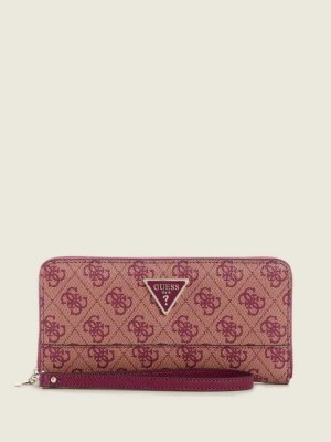 Purple Guess Cordelia Logo Large Zip-Around Women's Wallets | 8543-GDINS