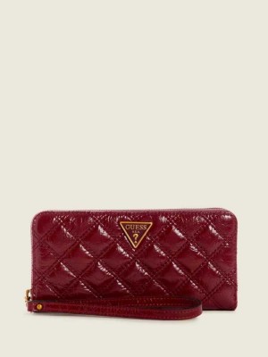 Red Guess Cessily Quilted Large Zip-Around Women's Wallets | 8971-WDIKU