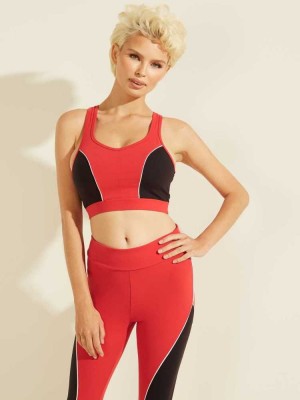 Red Guess Doreen Active Women's Bras | 2439-IZLHJ