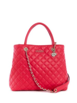 Red Guess Illy Society Women's Satchels | 5731-XSKOH