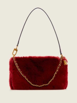 Red Guess Katey Luxe Mini Women's Shoulder Bags | 3426-JXSTN