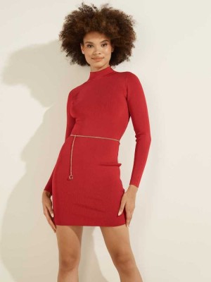 Red Guess Mariah Open-Back Women's Dresses | 1945-CBASL