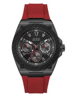 Red Guess Red and Black Multifunction Men's Watches | 2469-SCOTY