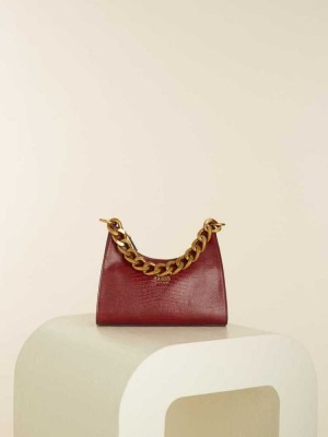 Red Guess Tullia Hobo Women's Crossbodies | 3861-SWUTV