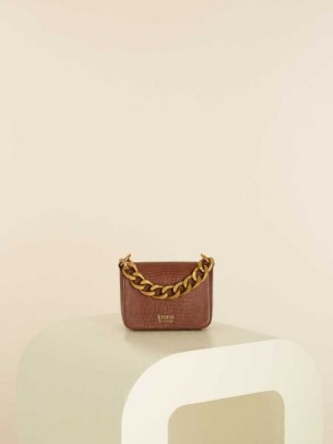 Red Guess Tullia Mini Women's Crossbodies | 1574-HBEDZ