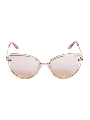 Rose Gold Guess Wired Cat Eye Women's Sunglasses | 4730-TMINY