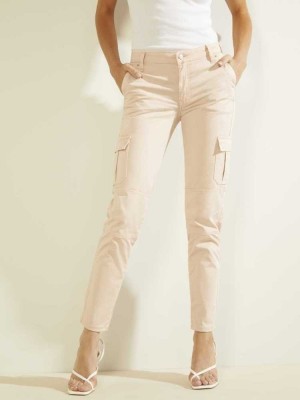 Rose Guess Sexy Cargo Women's Pants | 9847-DZYJU