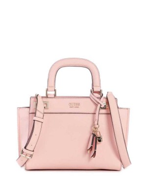 Rose Pink Guess Katey Girlfriend Women's Satchels | 6275-SDOPC