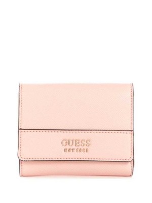 Rose Pink Guess Katey Trifold Women's Wallets | 5276-CKGSI