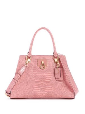 Rose Pink Guess Stephi Girlfriend Women's Satchels | 3509-BOTSU