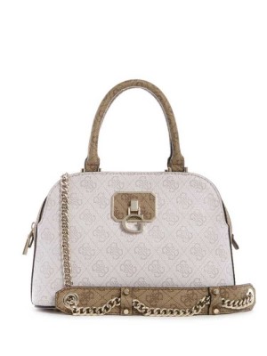 Silver Guess Alisa Small Girlfriend Women's Satchels | 7651-CBZOI