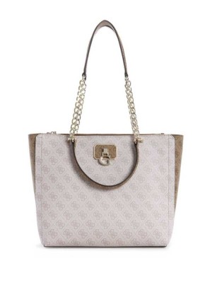 Silver Guess Alisa Society Women's Totes | 8507-BFTUV