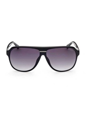 Silver Guess Aviator Men's Sunglasses | 2897-XIMLE