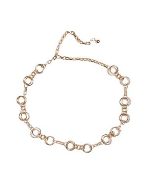 Silver Guess Gold-Tone Chain Women's Belts | 1946-UNFKP