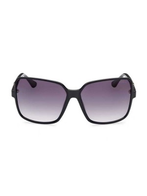 Silver Guess Oversized Square Logo Women's Sunglasses | 8492-TPRDN