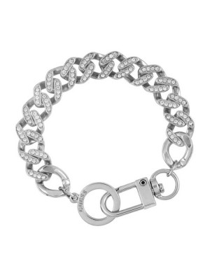 Silver Guess Silver-Tone Chain Women's Bracelet | 3826-SNDYR