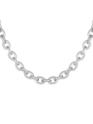 Silver Guess Silver-Tone Chunky Chain Women's Necklace | 7689-YKLGM