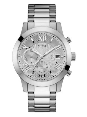 Silver Guess Silver-Tone Classic Women's Watches | 6035-WACPI