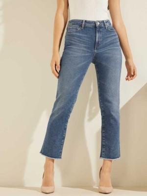 Wash Guess 1981 Ankle Straight Women's Jeans | 9573-XYMQE