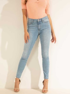 Wash Guess 1981 High-Rise Skinny Women's Jeans | 9158-WEBDU
