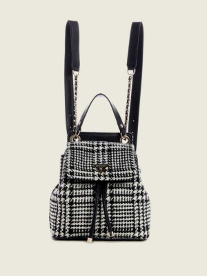 Wash Guess Cessily Tweed Flap Women's Backpacks | 4708-PFZKL