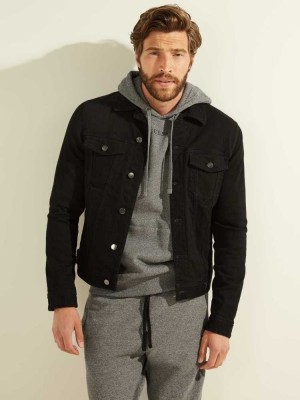 Wash Guess Dillon Denim Men's Jackets | 6703-LYUOE