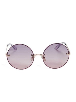 Wash Guess Greyson Glitter Trim Round Women's Sunglasses | 8106-OZVUT