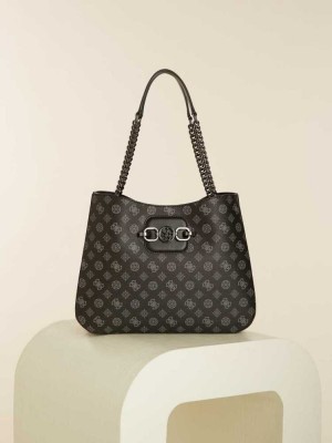 Wash Guess Hensely Logo Girlfriend Women's Totes | 0814-EYVWZ