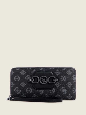 Wash Guess Hensely Logo Large Zip-Around Women's Wallets | 1970-OHIDQ