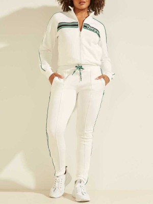 White Guess Brianna Women's Joggers | 3791-GDKPS